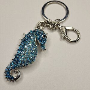 Sparkling Seahorse Keychain
